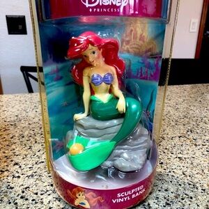 Disneys Princess BANK Ariel Figurine Vinyl Sculpted Bank